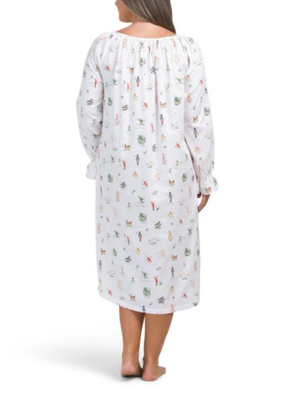 PETITE PLUME Cotton Twill 12 Days Of Christmas Delphine Nightgown - Picture 2 of 6